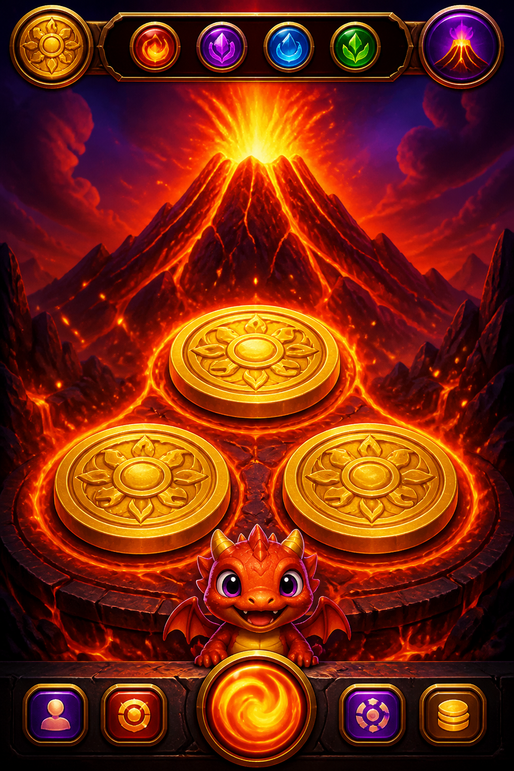 3 coin volcano demo screenshot 1