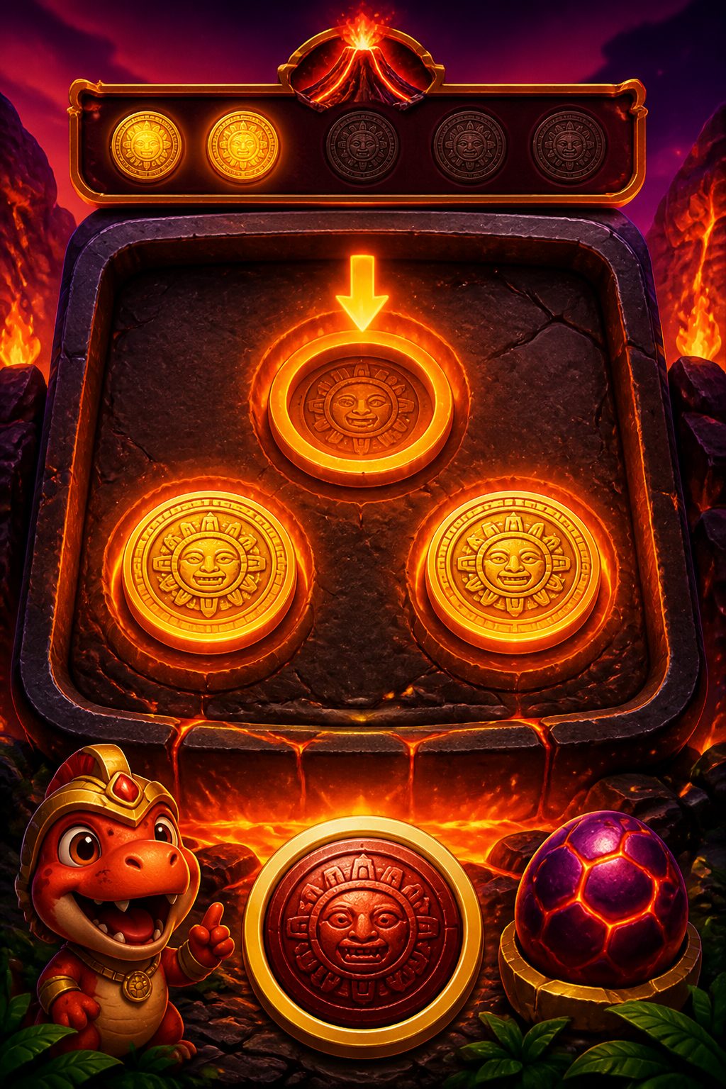 3 coin volcano demo screenshot 2